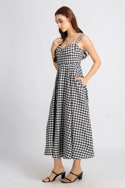 Monochrome Melody Dress
