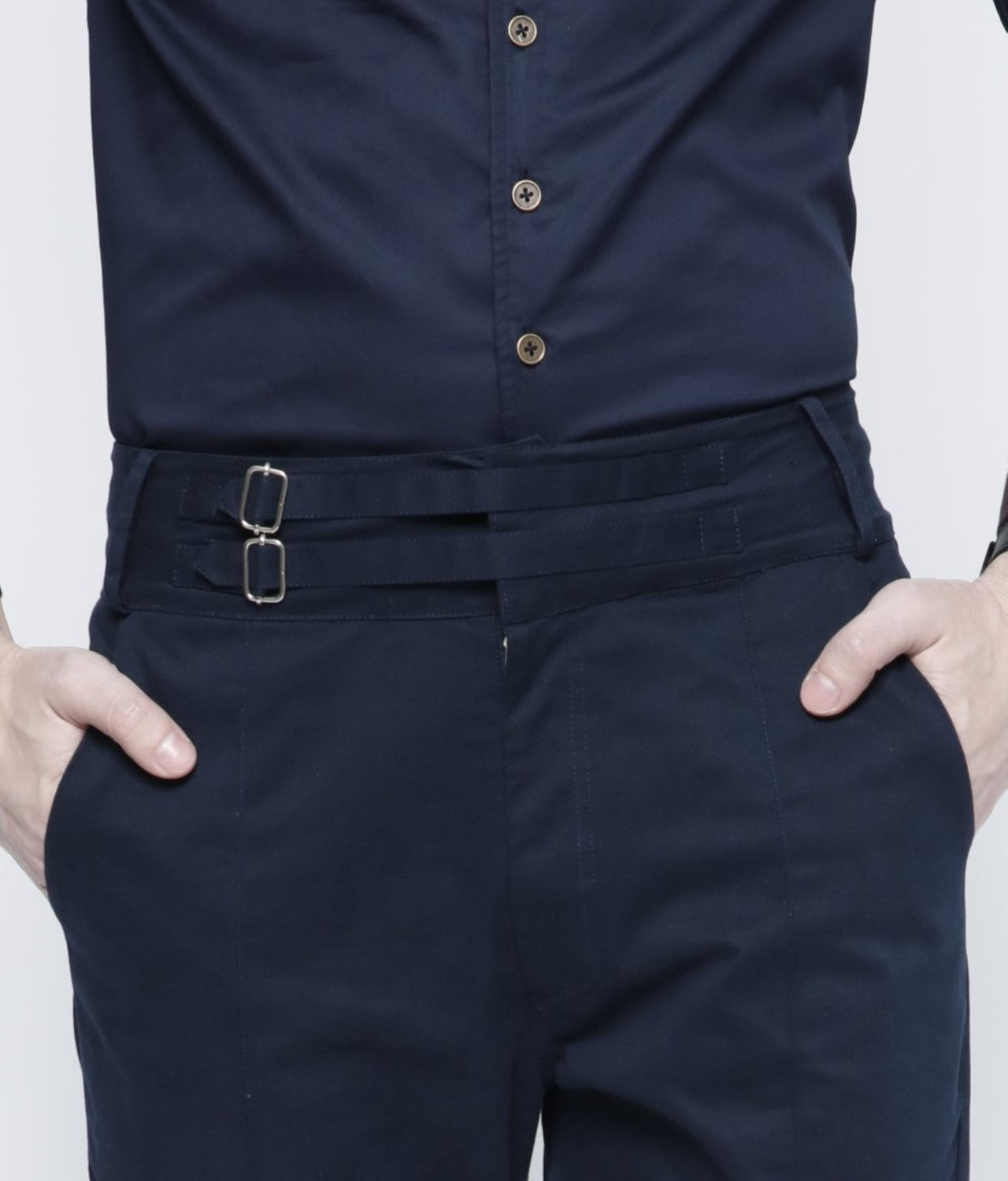 Double Belted Loop Straight-Leg Trouser