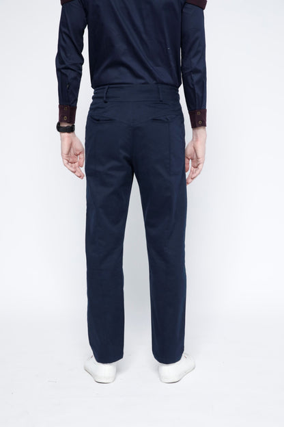 Double Belted Loop Straight-Leg Trouser