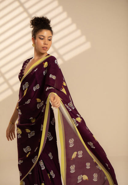 Fluttering Beauty Crepe Saree