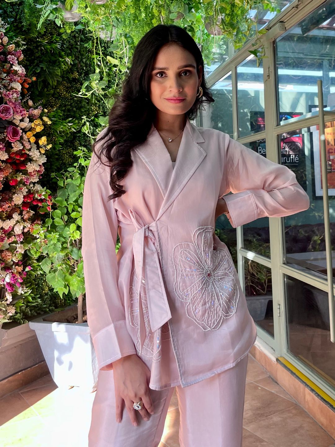 Pink Summer Silk Co-Ord Set