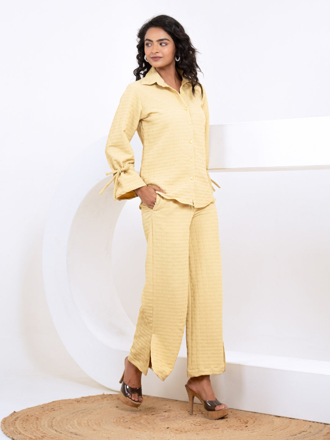 Pop Jacquard Yellow Co-Ord Set