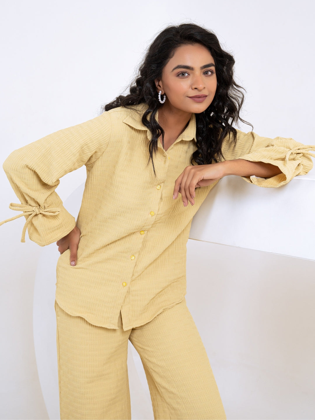 Pop Jacquard Yellow Co-Ord Set