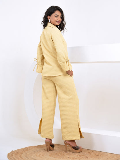 Pop Jacquard Yellow Co-Ord Set