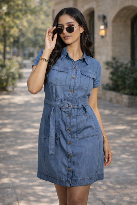 Classic Denim Shirt Dress