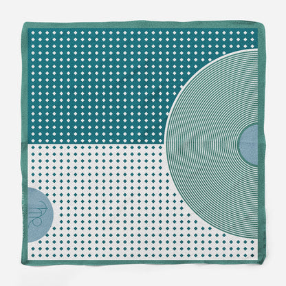 Green Duality Silk Pocket Square