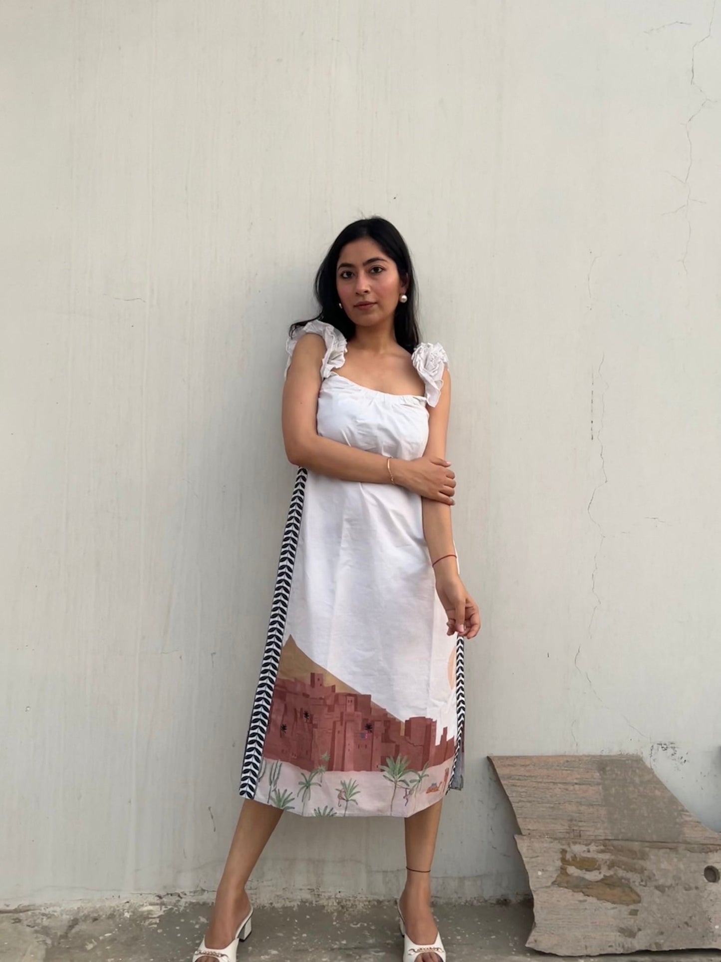 Ruffled Morroco City View Dress