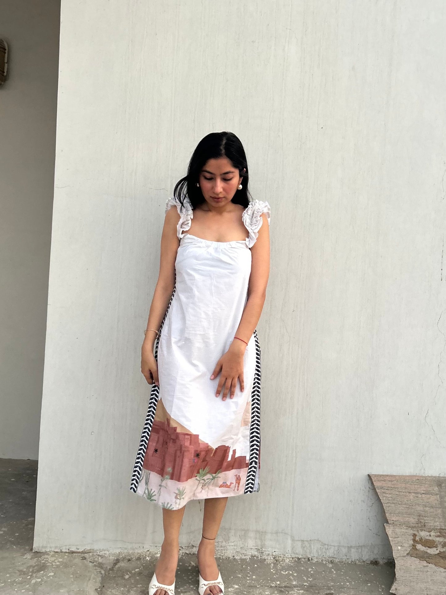 Ruffled Morroco City View Dress