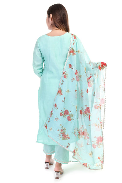 Dola silk kurta set with Dupatta