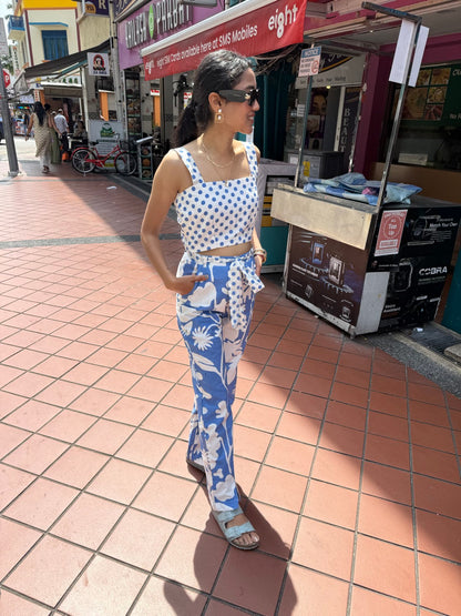 Blue Bloom Cotton Co-ord Set