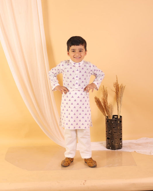 White Kurta Set