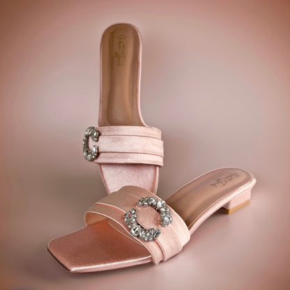 Glamour Bloom Satin Sandals