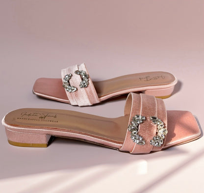 Glamour Bloom Satin Sandals