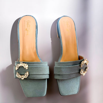 Glamour Bloom Satin Sandals