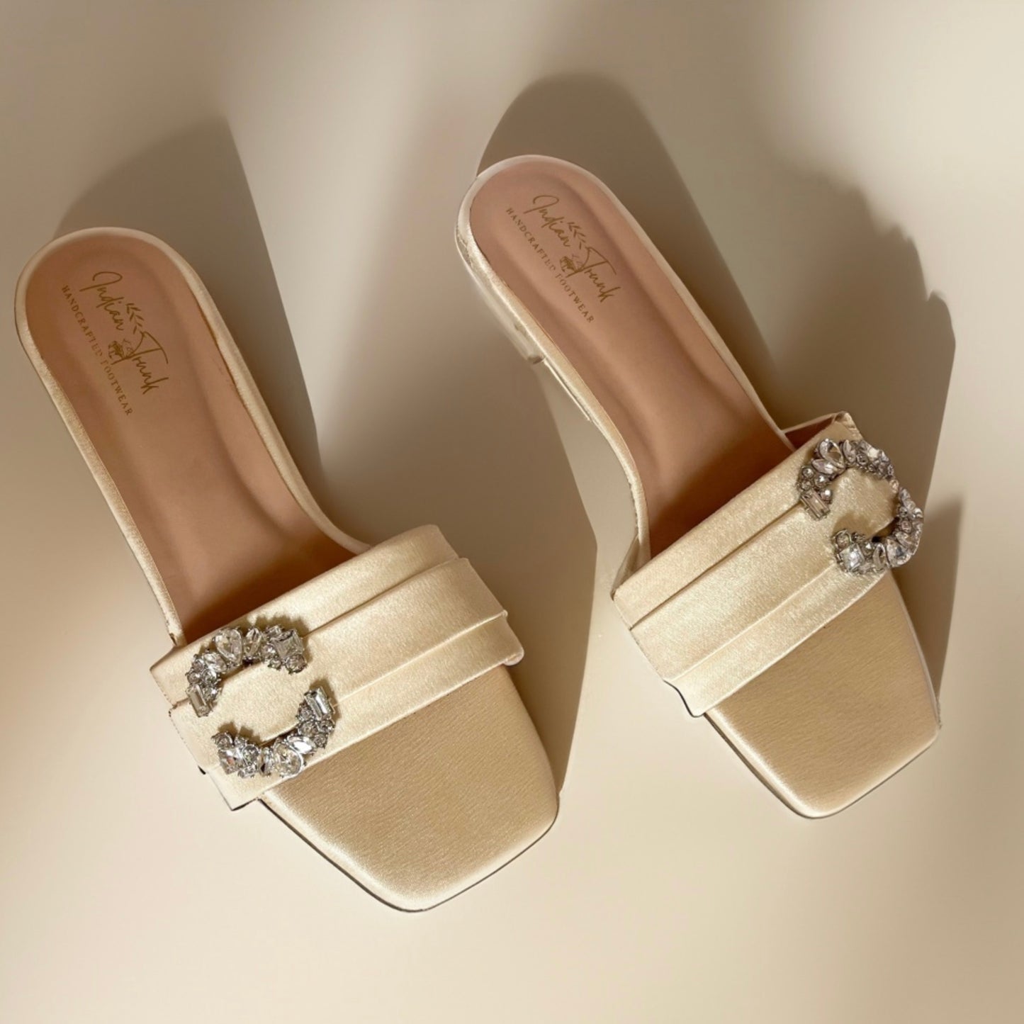 Glamour Bloom Satin Sandals