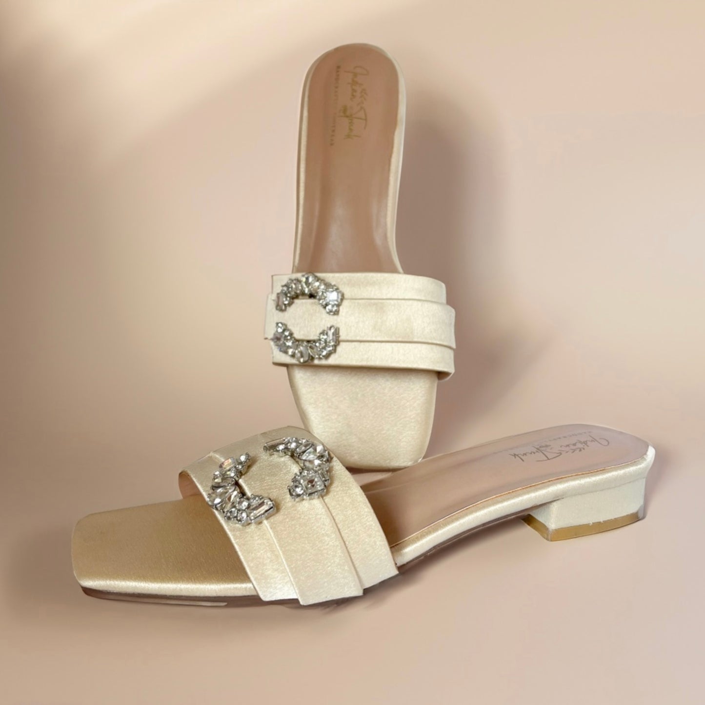 Glamour Bloom Satin Sandals