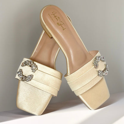 Glamour Bloom Satin Sandals