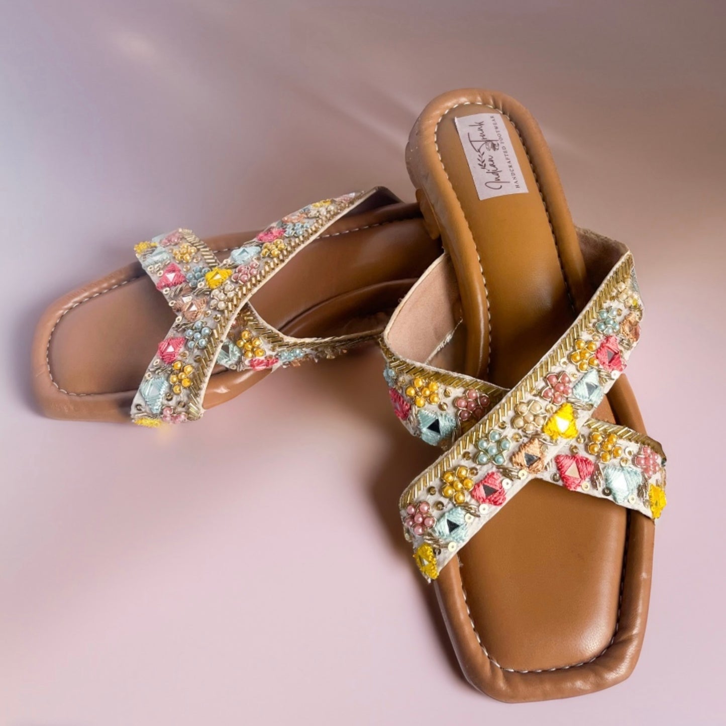 Desi Dazzle Crisscross Sliders