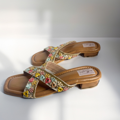 Desi Dazzle Crisscross Sliders