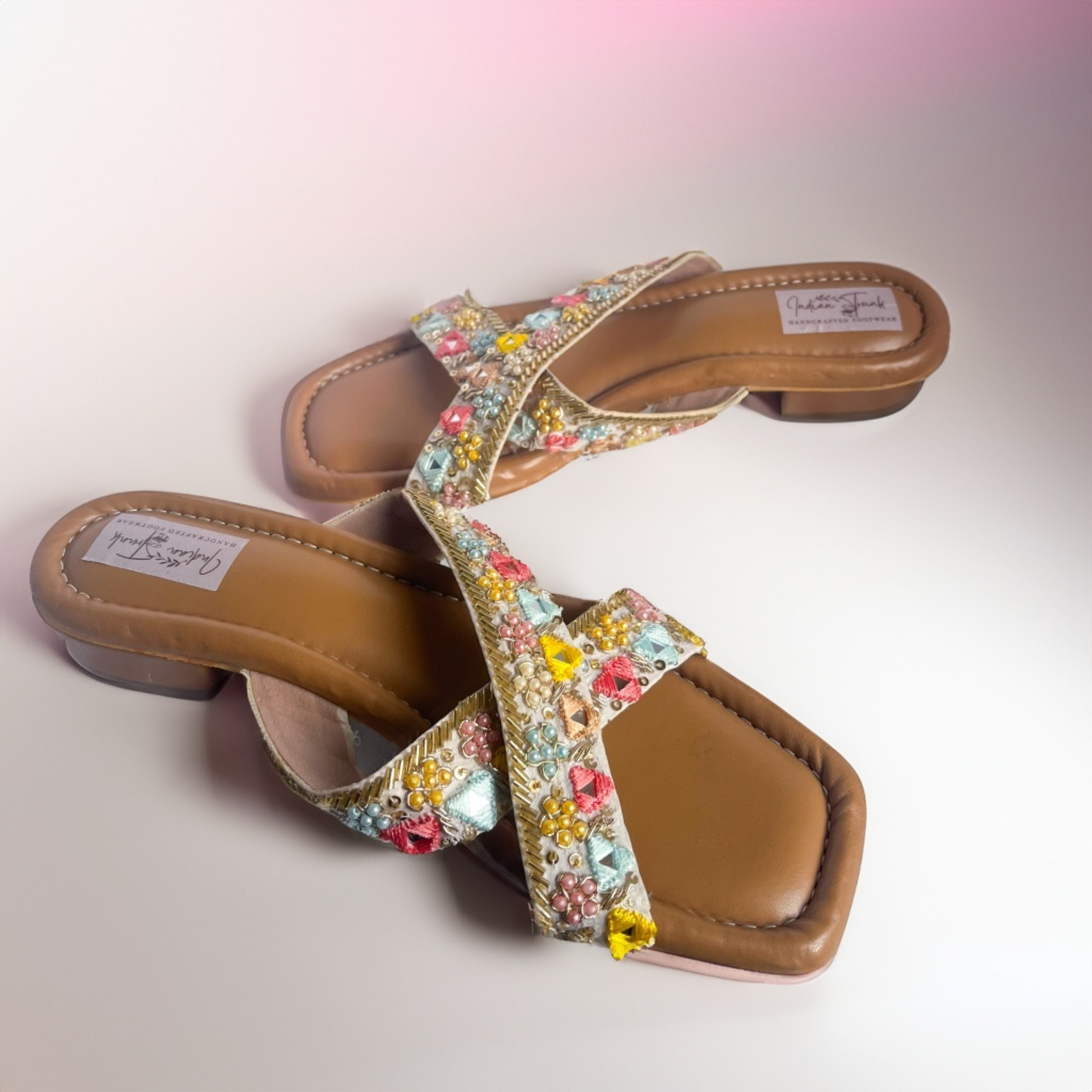 Desi Dazzle Crisscross Sliders