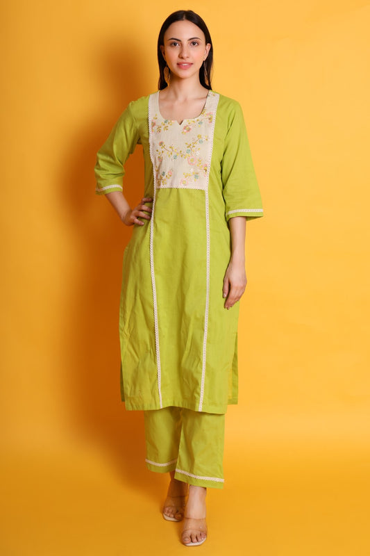 Cambric Cotton Kurta Set
