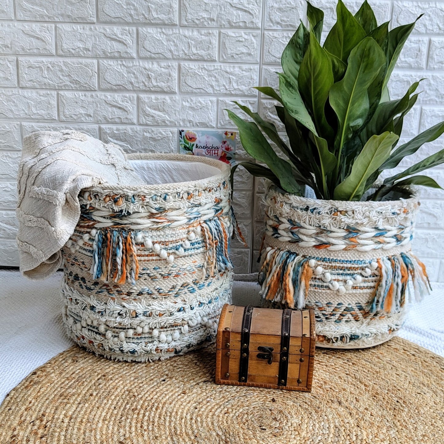 Boho Woven Multi Purpose Basket