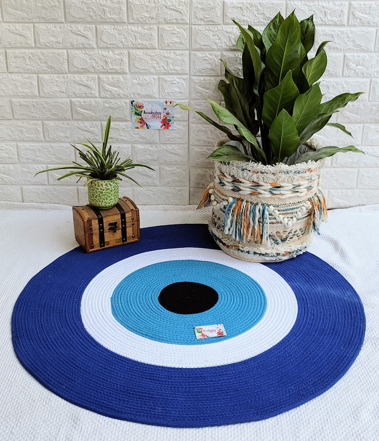 Evil Eye Cotton Rug