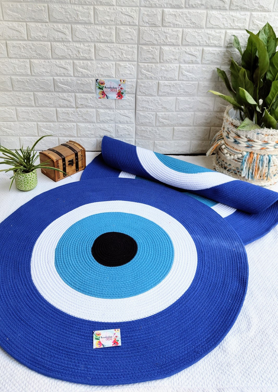 Evil Eye Cotton Rug