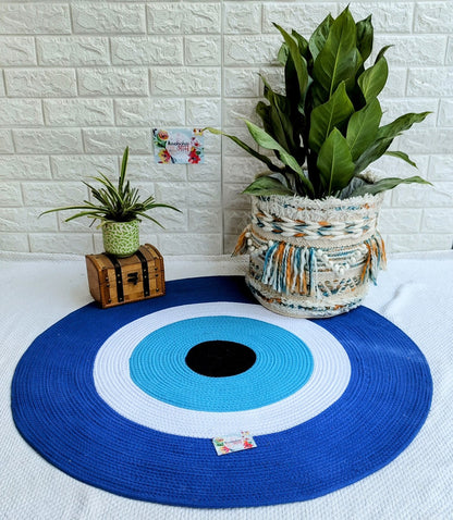 Evil Eye Cotton Rug