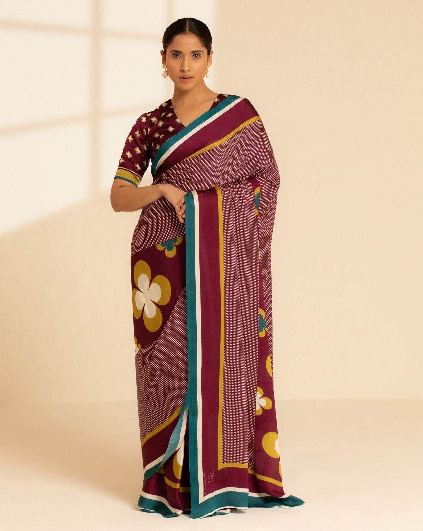 Retro Fusion Satin Georgette Saree