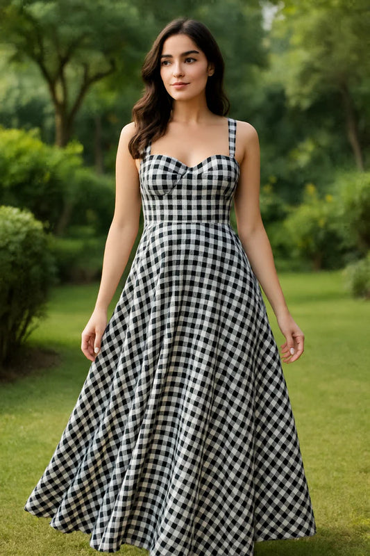 Monochrome Melody Dress