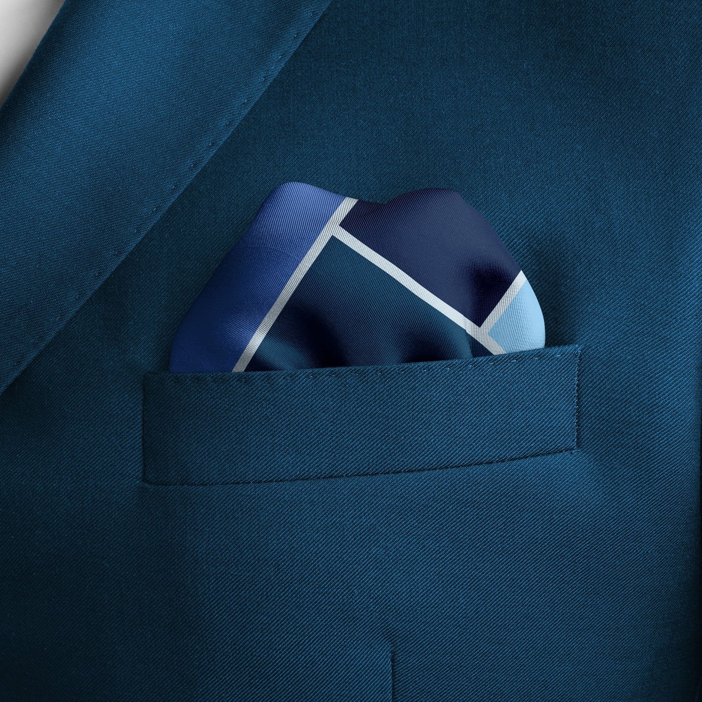 Modern Geometry Silk Pocket Square