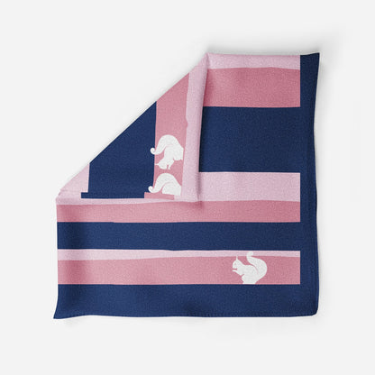 Squirrel Soiree Silk Pocket Square