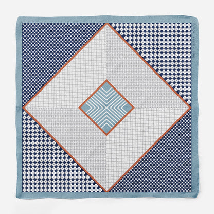 Midnight Maze Silk Pocket Square