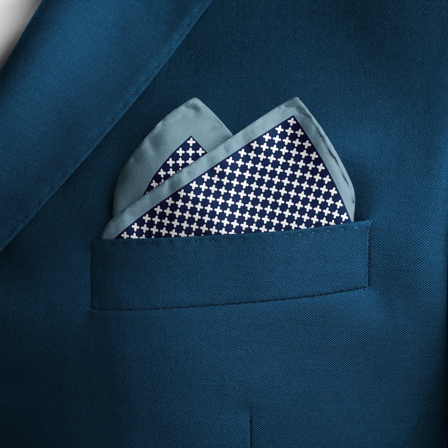 Midnight Maze Silk Pocket Square