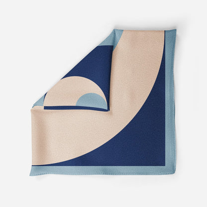 Whirlpool Blues Silk Pocket Square