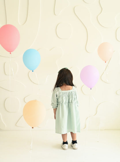 Sea Green Satin Dress