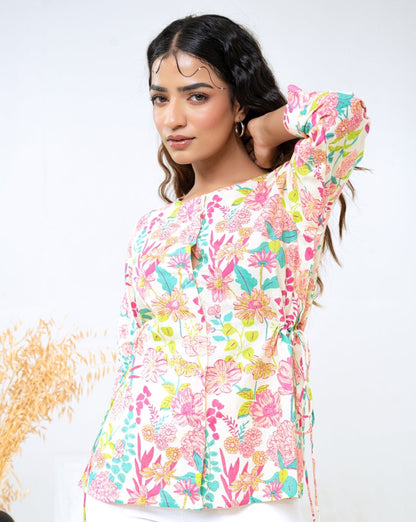 Floral Printed Cotton Shirt