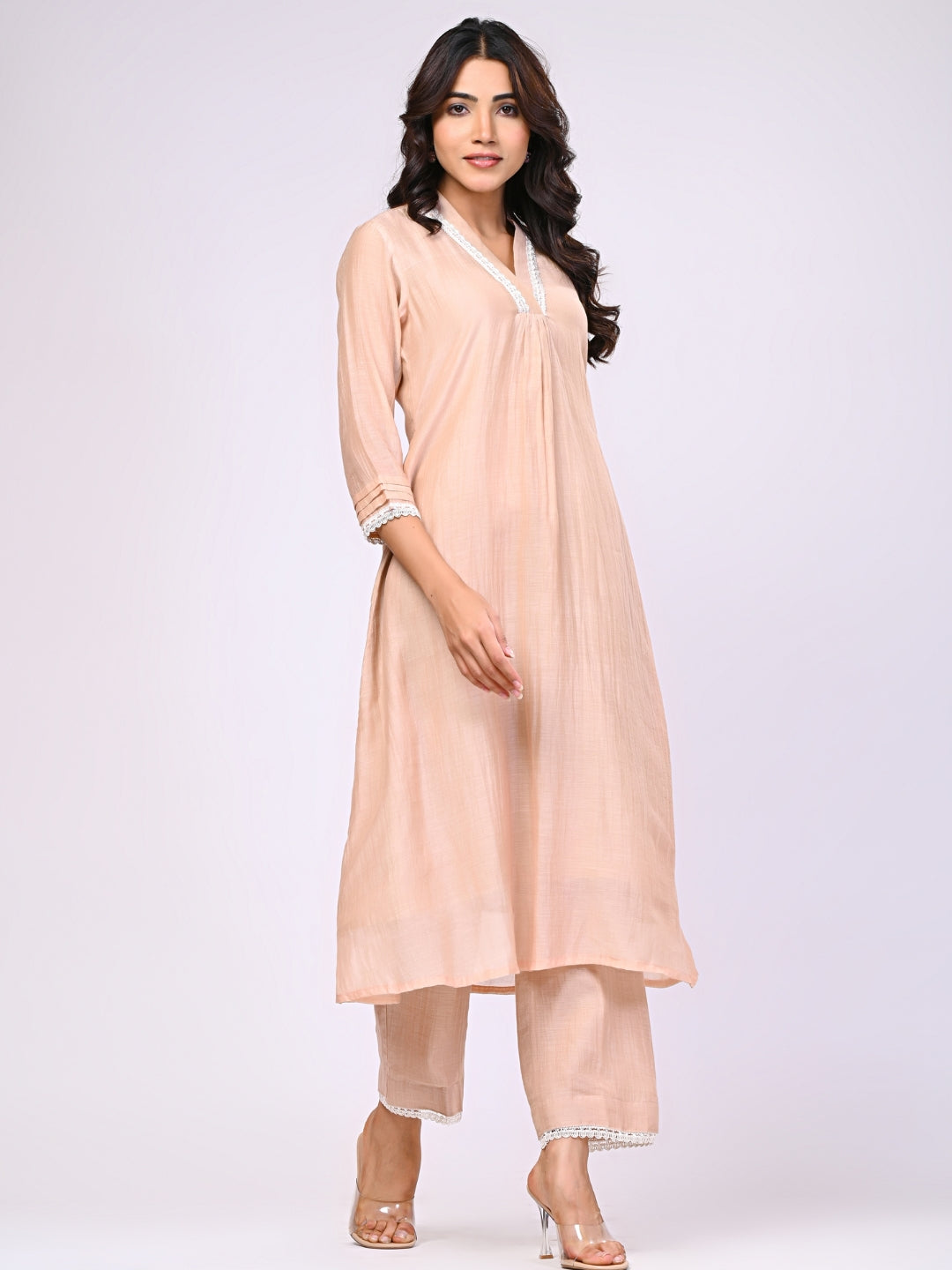 Beige Kurti & Pant Set