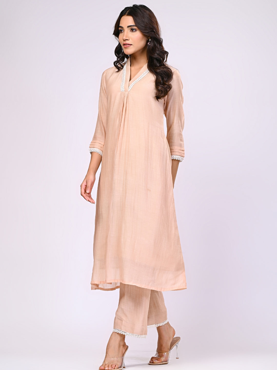 Beige Kurti & Pant Set