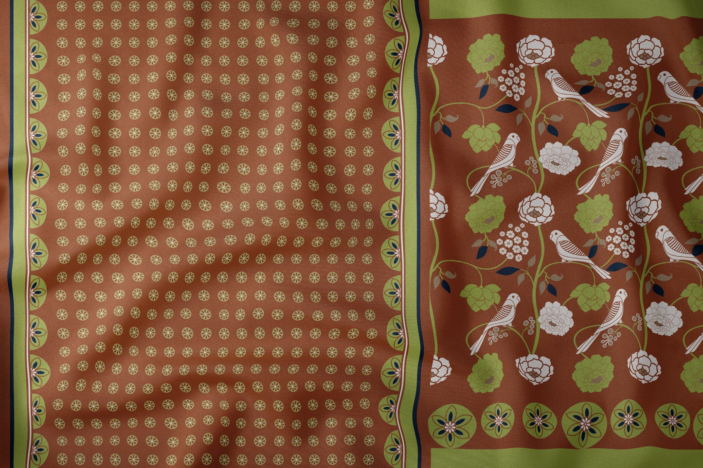 Flora and Fauna Crepe Saree