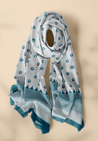 Lotus Blooms Silk Dupatta