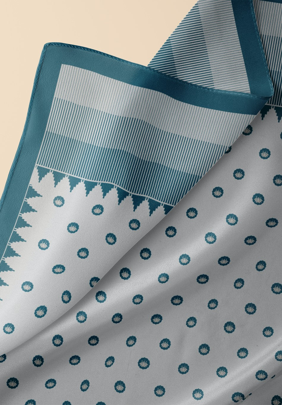 Lotus Blooms Silk Dupatta
