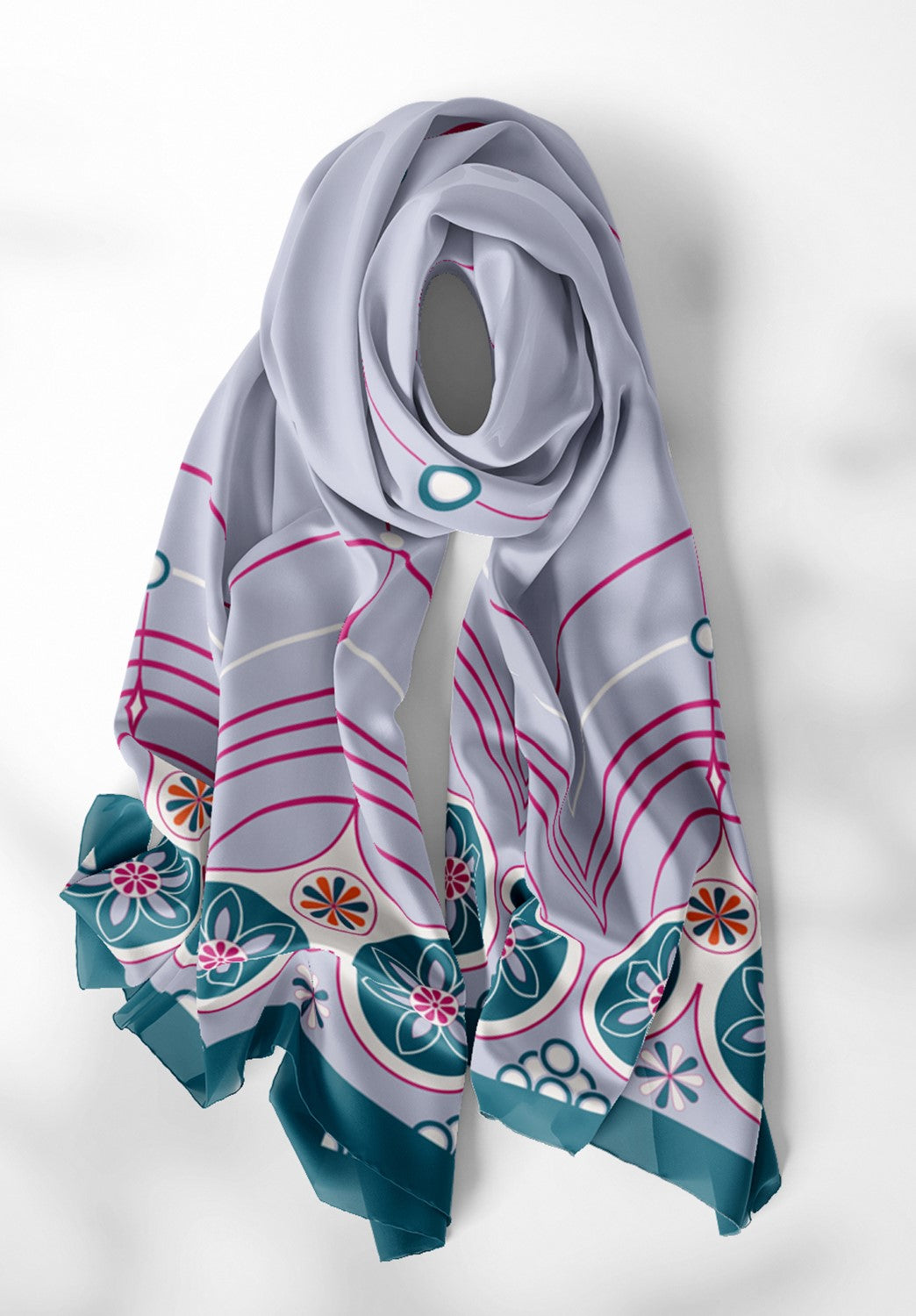 Whimsical Hearts Silk Dupatta