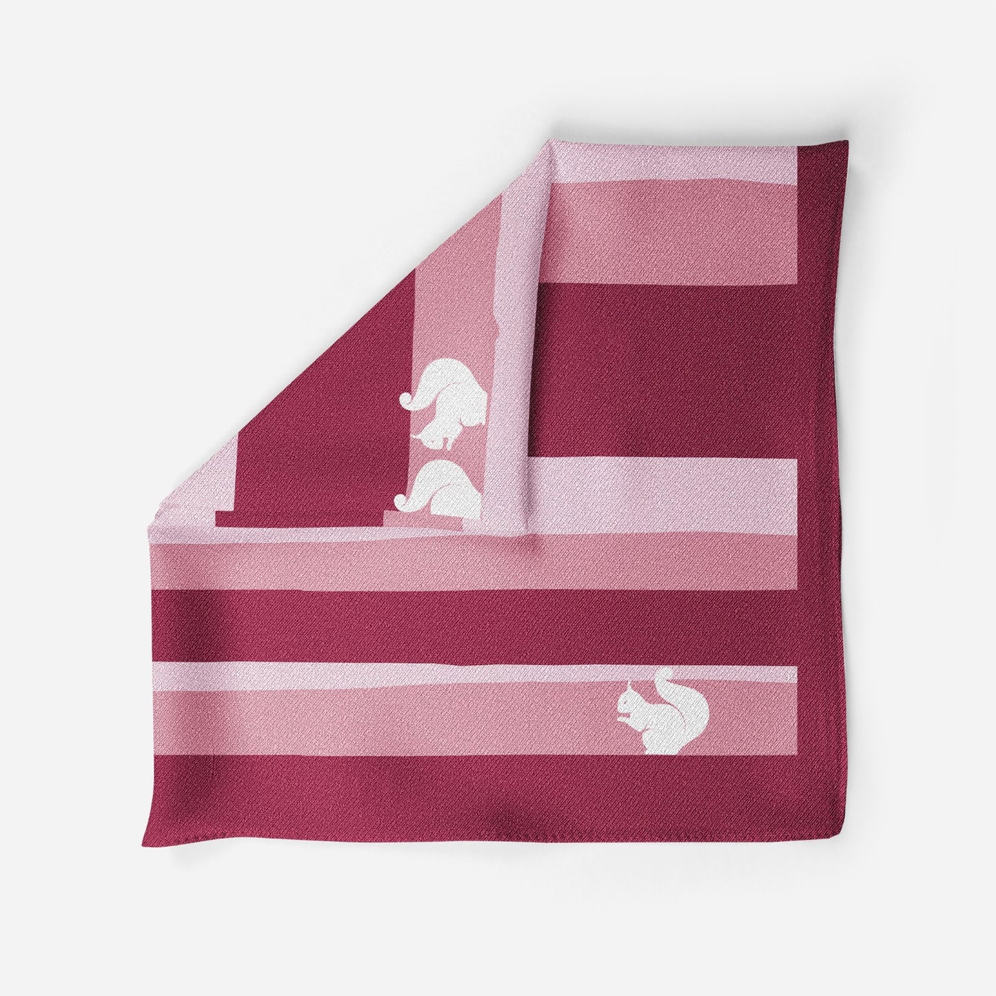 Squirrelly Stripes Silk Pocket Square