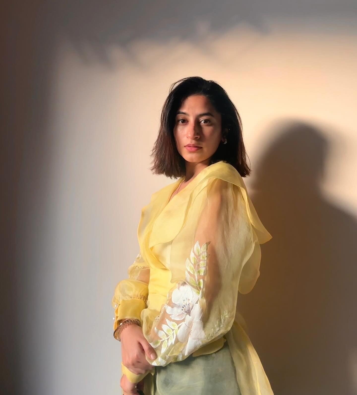Yellow Organza Top