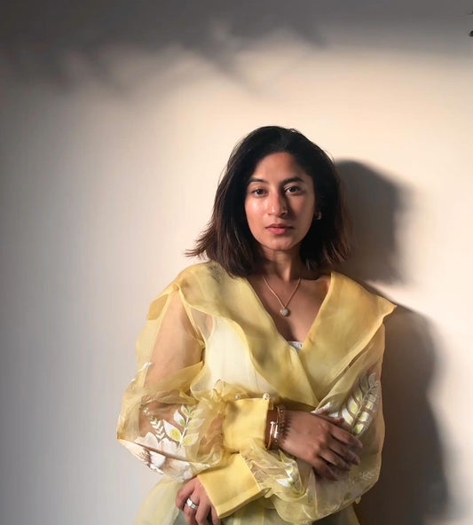 Yellow Organza Top