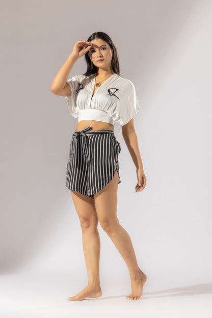 Starling Satin Silk Crop Top