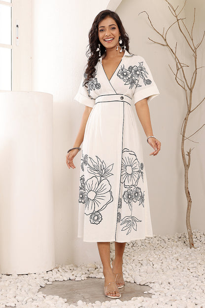 White Linen Dress