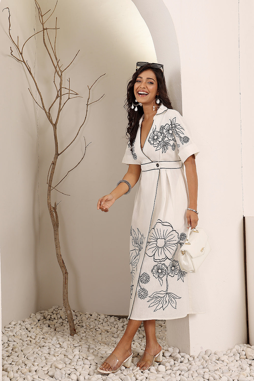 White Linen Dress